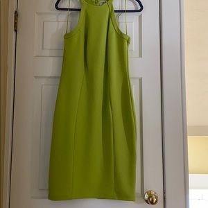 Tutti Plein lime green, fitted midi dress